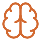 Ícone de cérebro, segmento de psicologia