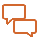 Ícone de dois balões de conversa